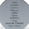 Tipografías placa gris