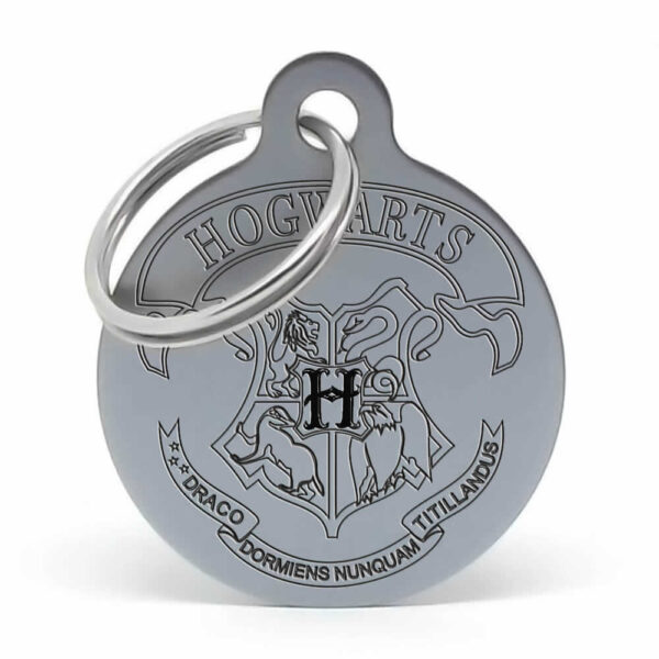 Placa para perro - Hogwarts (gris)