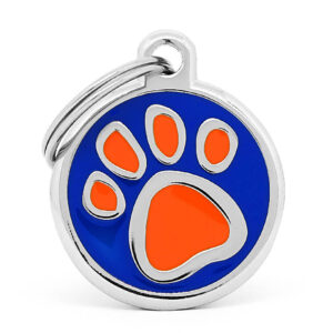 Placa para perro huella orange paw