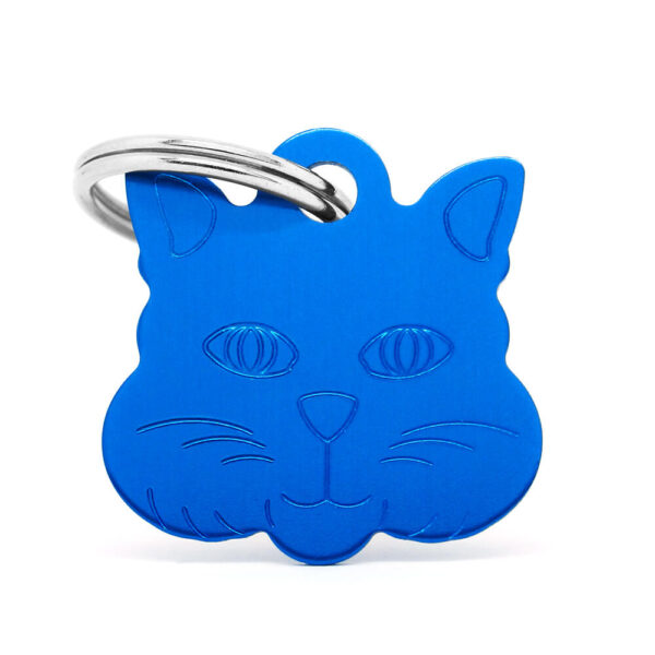 Placa identificativa gato azul