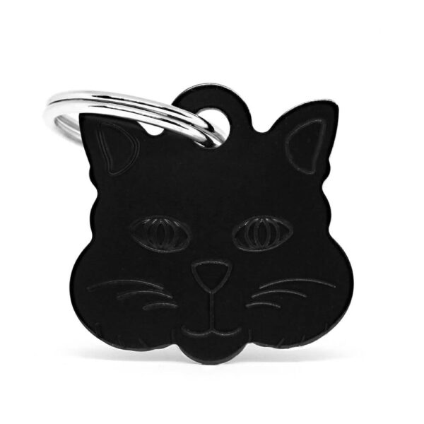 Placa identificativa gato negra