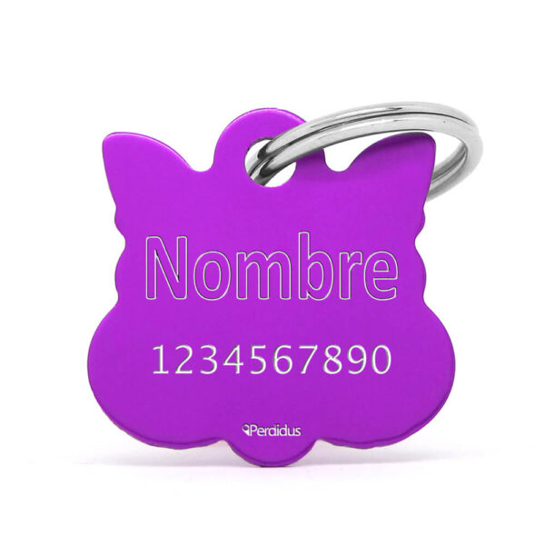 Placa personalizada gato lila