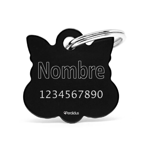 Placa personalizada gato negra