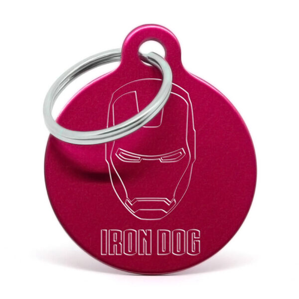 Placa para perro - Iron Dog (rojo)