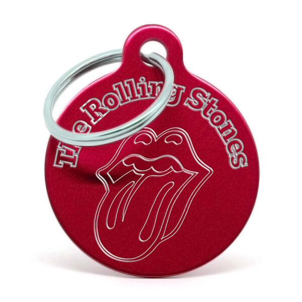 Placa para perro - The Rolling Stones (rojo)