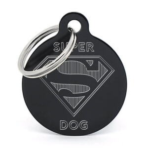 Placa para perro - Superdog (negro)
