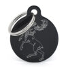 Placa para perro Baratheon negro