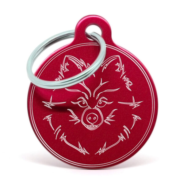 Placa para perro Pomerania - Rojo